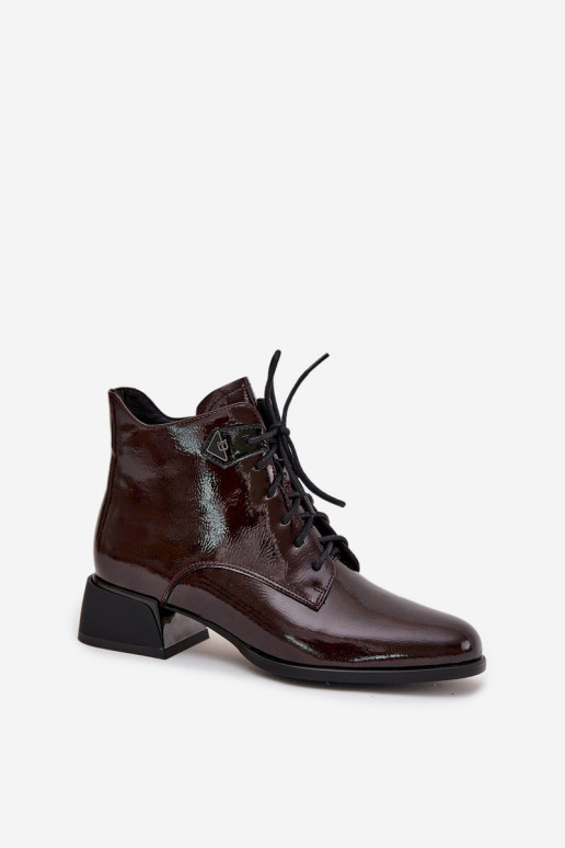 Pele com efeito verniz Botas femininas Klocke Artiker 57C1119 Borgonha Pele com efeito verniz Botas femininas Klocke Artiker 57C1119 Borgonha