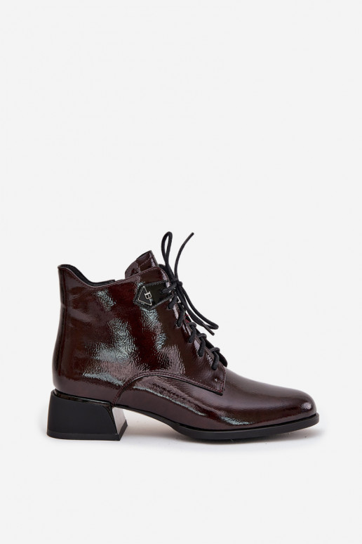 Pele com efeito verniz Botas femininas Klocke Artiker 57C1119 Borgonha Pele com efeito verniz Botas femininas Klocke Artiker 57C1119 Borgonha