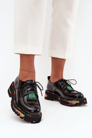 com efeito verniz Pele sapato Feminino Artiker 57C0172 cor preta 2