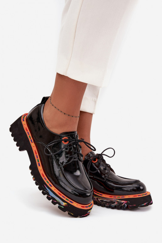 Pele sapato Feminino com efeito verniz Artiker 57C0176 cor preta