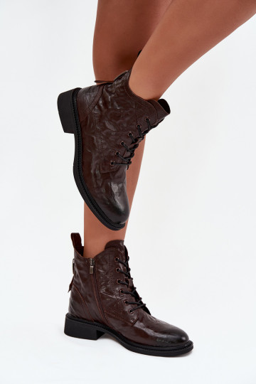 Botas femininasHabilitadoturalnej Skóry aquecimento Artiker 57C1005 CzekoladoParae