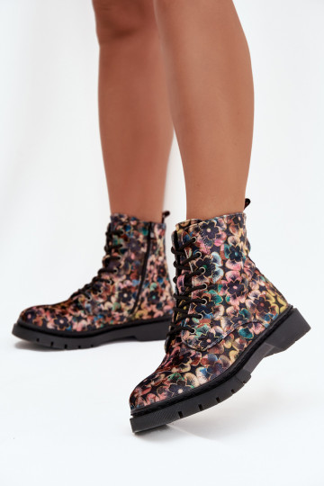 Botas femininas aquecimento com flores Artiker 57C1050 Cores diferentes