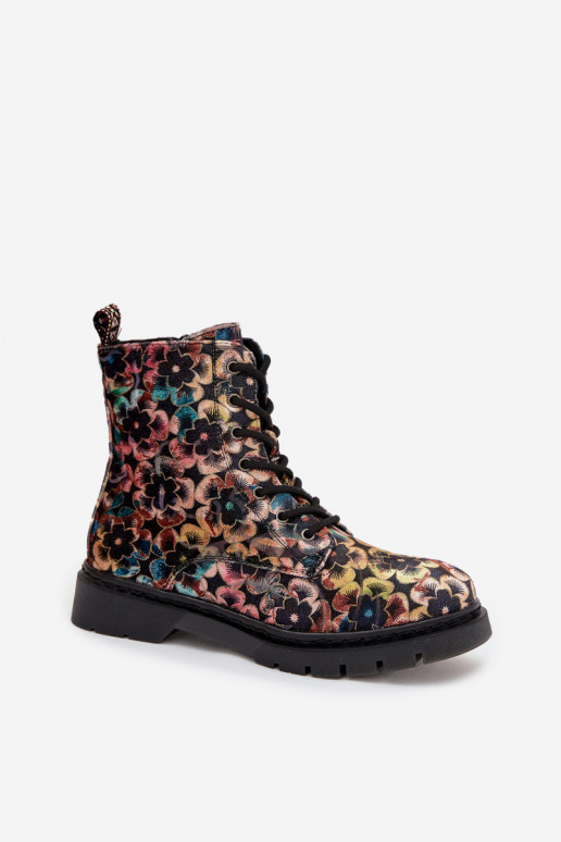Botas femininas aquecimento com flores Artiker 57C1050 Cores diferentes