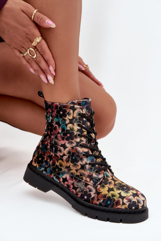 Botas femininas aquecimento com flores Artiker 57C1050 Cores diferentes