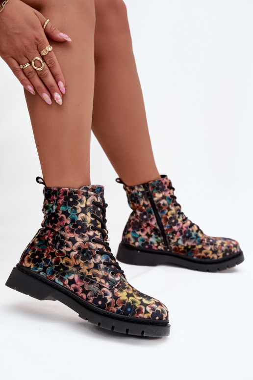 Botas femininas aquecimento com flores Artiker 57C1050 Cores diferentes