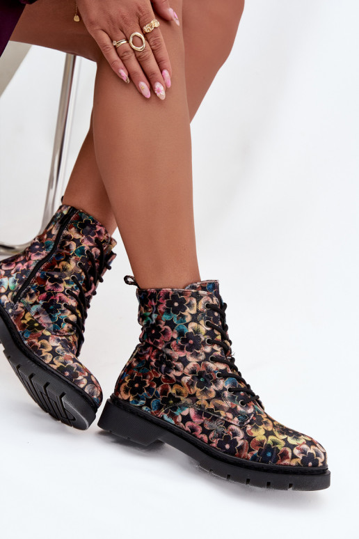 Botas femininas aquecimento com flores Artiker 57C1050 Cores diferentes