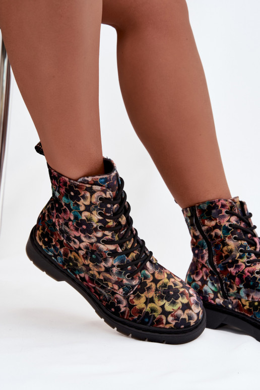 Botas femininas aquecimento com flores Artiker 57C1050 Cores diferentes