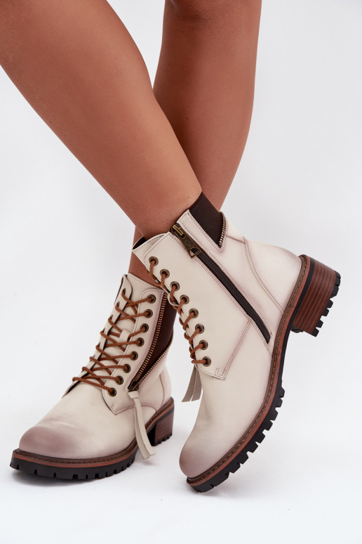 Botas femininas aquecimento Klocke Vinceza 58559 bege