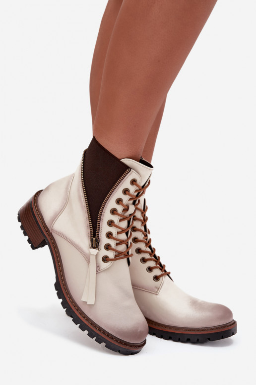 Botas femininas aquecimento Klocke Vinceza 58559 bege