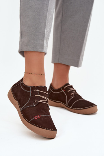 Pele sapato FemininoPrzeszyciami Artiker 57C2114 cor marrom 2