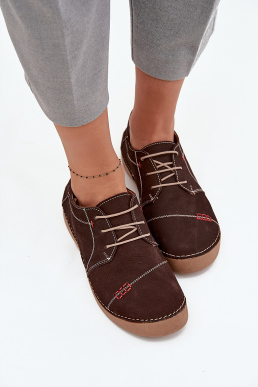 Pele sapato FemininoPrzeszyciami Artiker 57C2114 cor marrom
