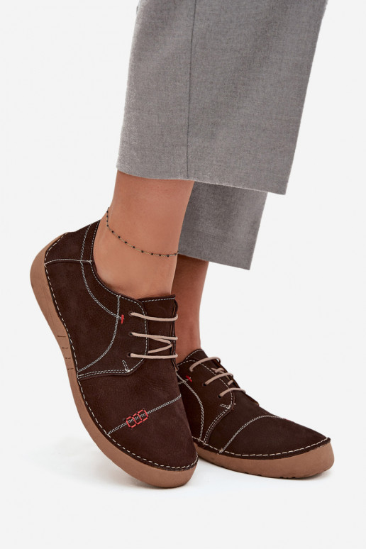 Pele sapato FemininoPrzeszyciami Artiker 57C2114 cor marrom