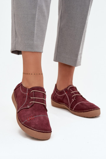 Pele sapato FemininoPrzeszyciami Artiker 57C2111 Borgonha 2