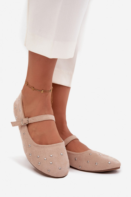 Bailarinas femininas decoradas com tiras na cor rosa Olivisse Bailarinas femininas decoradas com tiras na cor rosa Olivisse