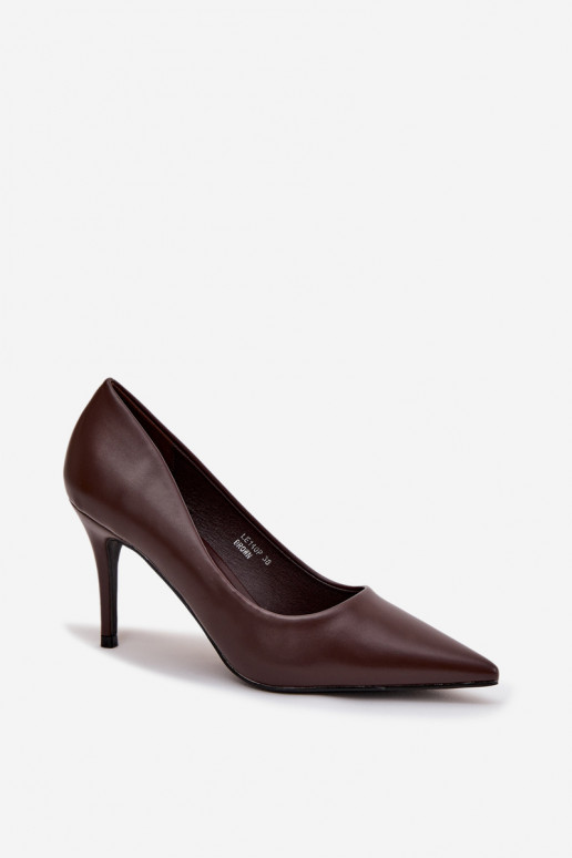 sapatos de salto alto Feminino de couro ecológico CzekoladoParae Sivana sapatos de salto alto Feminino de couro ecológico CzekoladoParae Sivana