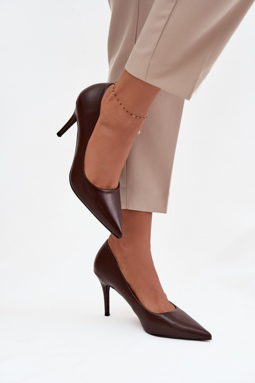 sapatos de salto alto Feminino de couro ecológico CzekoladoParae Sivana sapatos de salto alto Feminino de couro ecológico CzekoladoParae Sivana