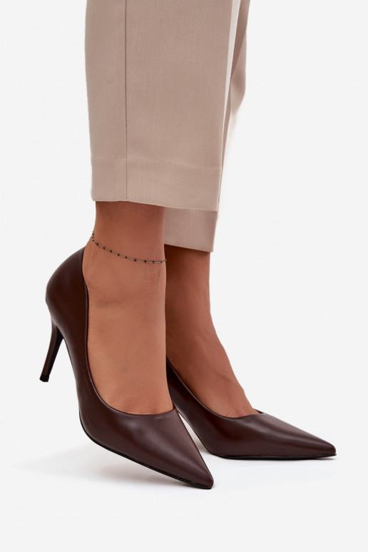 sapatos de salto alto Feminino de couro ecológico CzekoladoParae Sivana sapatos de salto alto Feminino de couro ecológico CzekoladoParae Sivana