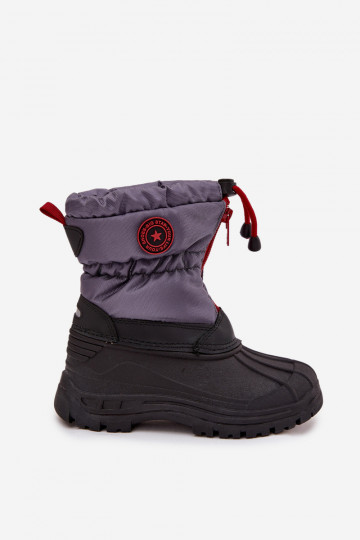 Botas de neve infantis Casal o castelo Big Star SS374031 cinza-cor preta 2