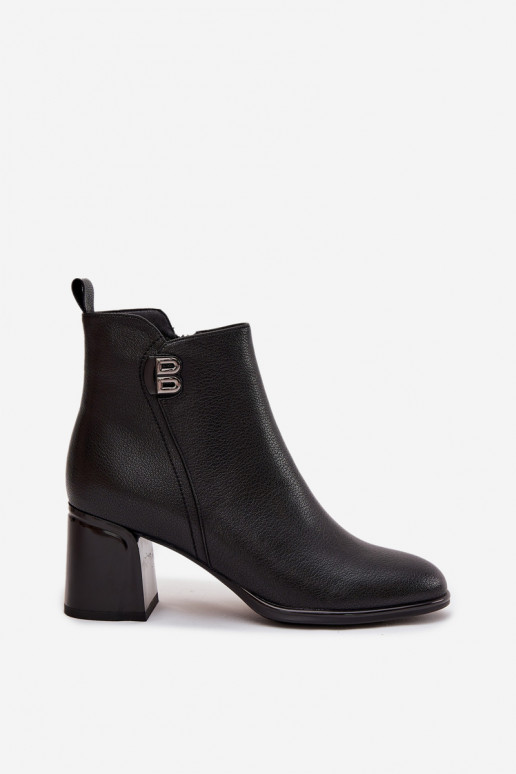 aquecimento Botas femininasHabilitadoturalnej Skóry com salto cor preta Jovelle