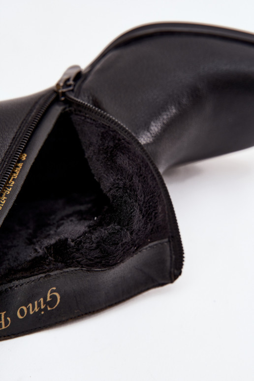 aquecimento Botas femininasHabilitadoturalnej Skóry com salto cor preta Jovelle