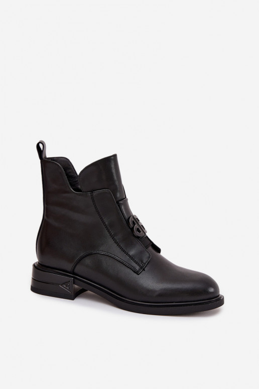 aquecimento Pele Botas femininas Com decorações Detalem cor preta Briselda