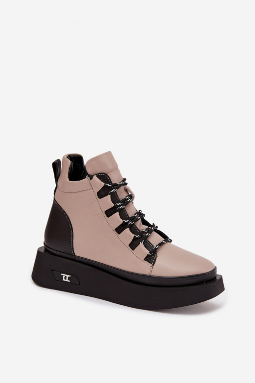 Pele Botas femininas com uma plataforma aquecimento Artiker 55C0884 bege Pele Botas femininas com uma plataforma aquecimento Artiker 55C0884 bege