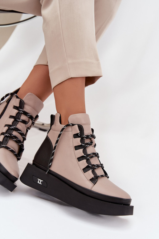 Pele Botas femininas com uma plataforma aquecimento Artiker 55C0884 bege Pele Botas femininas com uma plataforma aquecimento Artiker 55C0884 bege