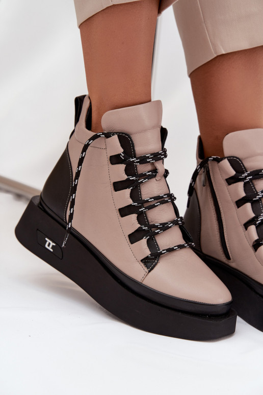 Pele Botas femininas com uma plataforma aquecimento Artiker 55C0884 bege Pele Botas femininas com uma plataforma aquecimento Artiker 55C0884 bege