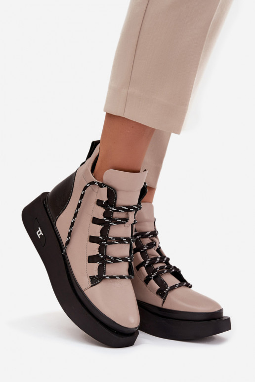 Pele Botas femininas com uma plataforma aquecimento Artiker 55C0884 bege Pele Botas femininas com uma plataforma aquecimento Artiker 55C0884 bege