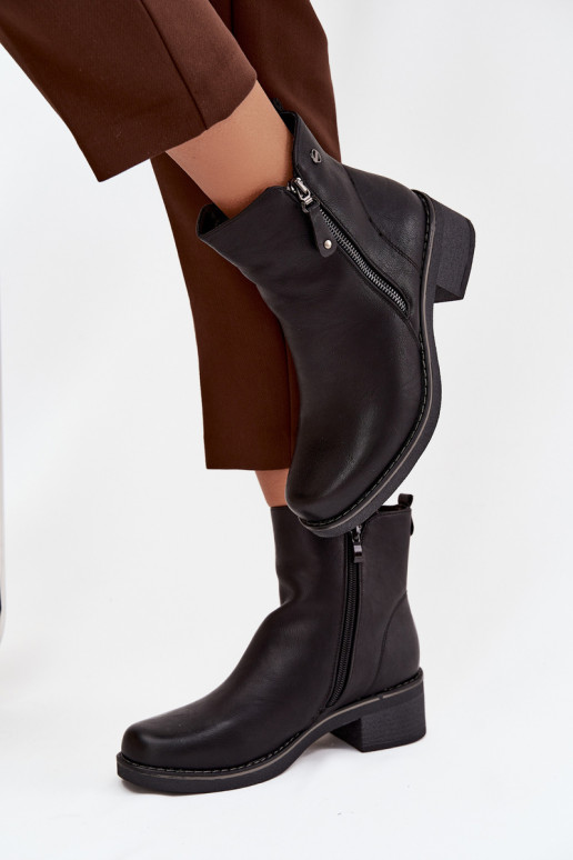 Botas femininas Klocke aquecimento cor preta Kalivana