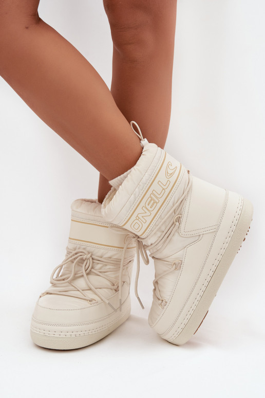 Botas de neve Feminino com detalhes elegantes O'NEILL LISA EMOMEN HIGH 90253012.99Z cor branca