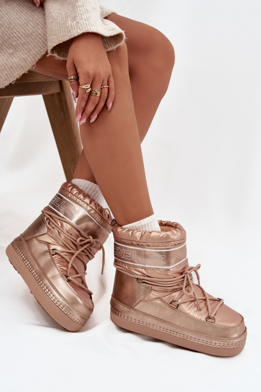 Botas de neve Feminino com detalhes elegantes O'NEILL LISA EMOMEN HIGH 90253012.99U cor dourada