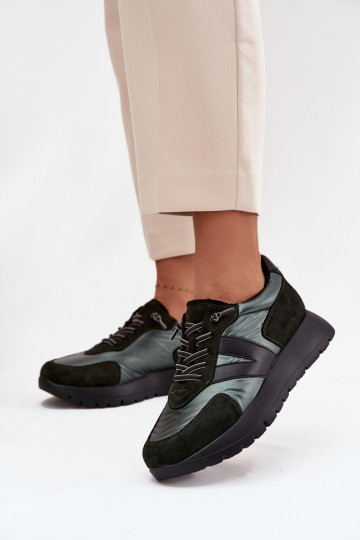 À modalo de tênis Feminino com uma plataforma Vinceza 58561 cor cáqui