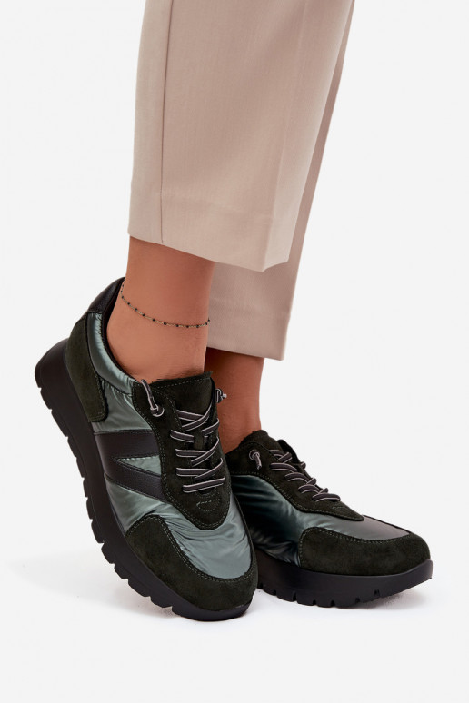 À modalo de tênis Feminino com uma plataforma Vinceza 58561 cor cáqui