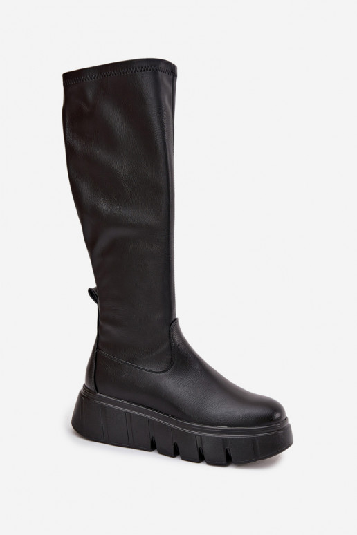 botas femininas com uma plataforma Casal o castelo Vinceza 58553 cor preta botas femininas com uma plataforma Casal o castelo Vinceza 58553 cor preta