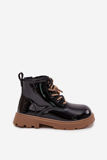 aquecimento Botas Infantil com efeito vernizPrzypinką ursinhos de pelúcia cor preta Jovellea 2