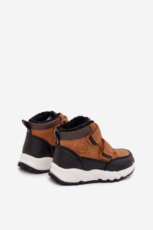 aquecimento Infantil Botas de inverno com fixadores adesivos cor marrom Nolivine aquecimento Infantil Botas de inverno com fixadores adesivos cor marrom Nolivine
