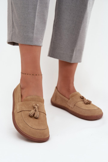 Pele Mocassins de camurça Typu Barefoot Zazoo 322 bege 2