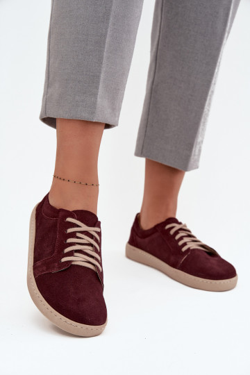 sapatos casuais Typu BarefootHabilitadoturalnego de camurçau Zazoo 314 Borgonha 2