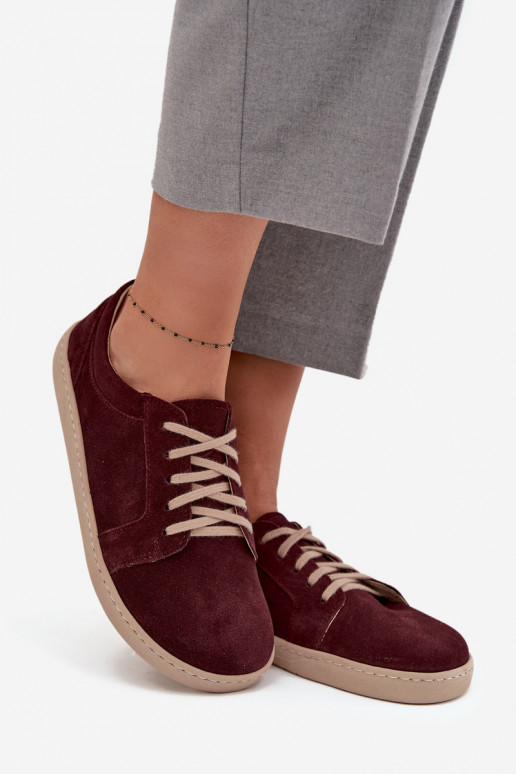 sapatos casuais Typu BarefootHabilitadoturalnego de camurçau Zazoo 314 Borgonha