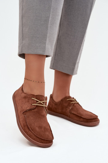 sapato Feminino Typu BarefootHabilitadoturalnego de camurçau Zazoo 327 cor marrom 2