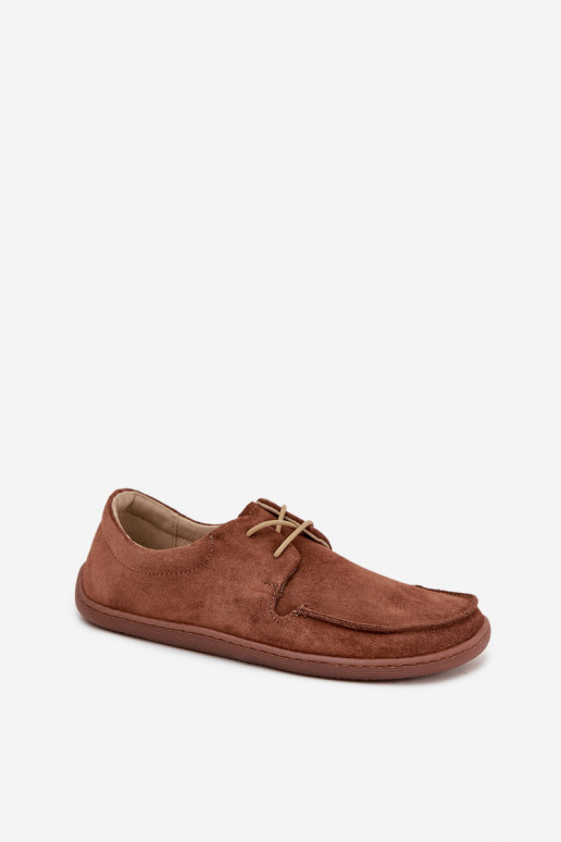 sapato Feminino Typu BarefootHabilitadoturalnego de camurçau Zazoo 327 cor marrom