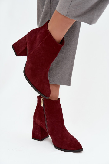 BotasHabilitadoturalnego de camurçau Obcas Słupek aquecimento Borgonha Zazoo 3128