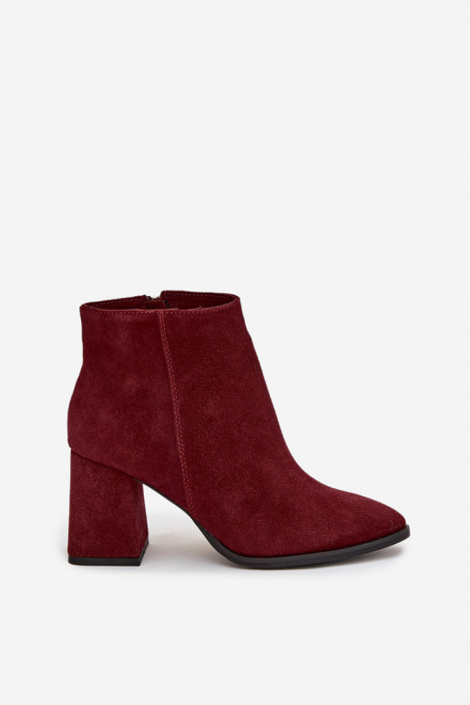 BotasHabilitadoturalnego de camurçau Obcas Słupek aquecimento Borgonha Zazoo 3128