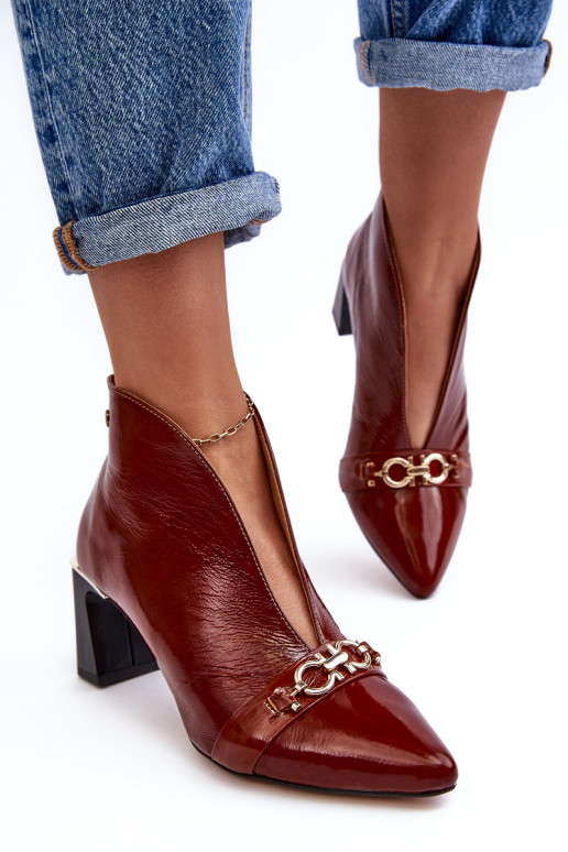 Pele Botas com salto Tem que serciejka 05262-02 cor marrom