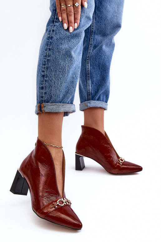 Pele Botas com salto Tem que serciejka 05262-02 cor marrom