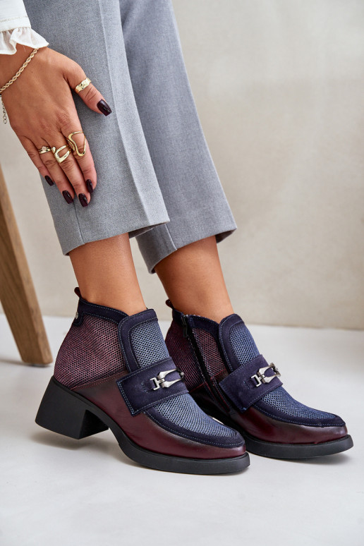 Pele Botas femininas Em saltos enormes com enfeites Tem que serciejka A6747-23 BorgonhaParao-azul escuro Pele Botas femininas Em saltos enormes com enfeites Tem que serciejka A6747-23 BorgonhaParao-azul escuro