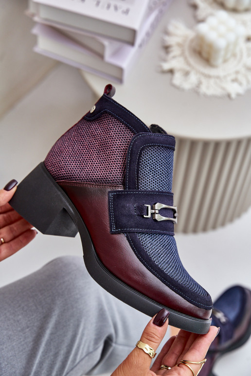 Pele Botas femininas Em saltos enormes com enfeites Tem que serciejka A6747-23 BorgonhaParao-azul escuro Pele Botas femininas Em saltos enormes com enfeites Tem que serciejka A6747-23 BorgonhaParao-azul escuro