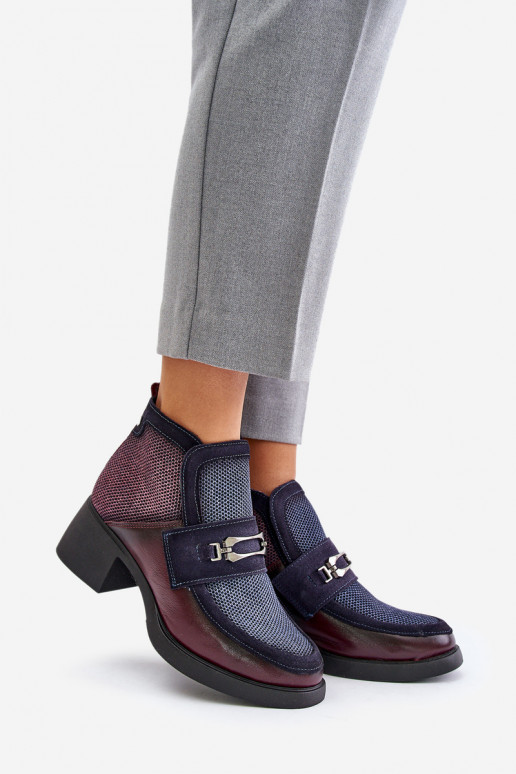 Pele Botas femininas Em saltos enormes com enfeites Tem que serciejka A6747-23 BorgonhaParao-azul escuro Pele Botas femininas Em saltos enormes com enfeites Tem que serciejka A6747-23 BorgonhaParao-azul escuro