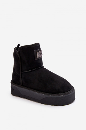 Vegano EModoodporne Botas de neve com uma plataforma D.Franklin DFSH371004 cor preta